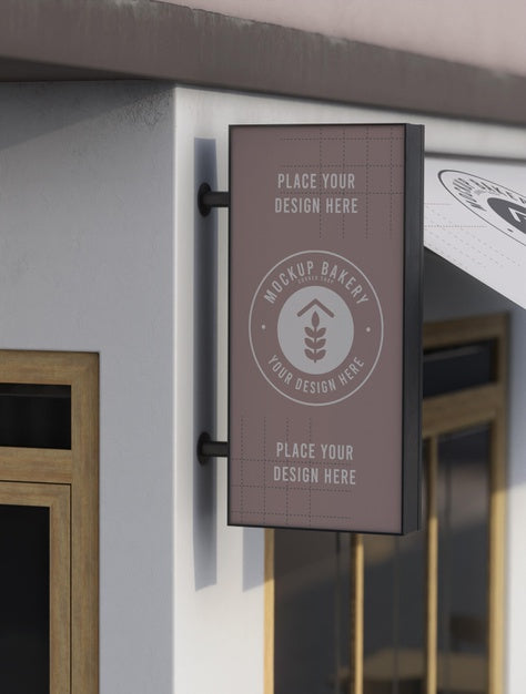 Free Shop Corner Mock-Up Composition Psd