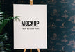 Free Shop Sign On An Easel Mockup Psd