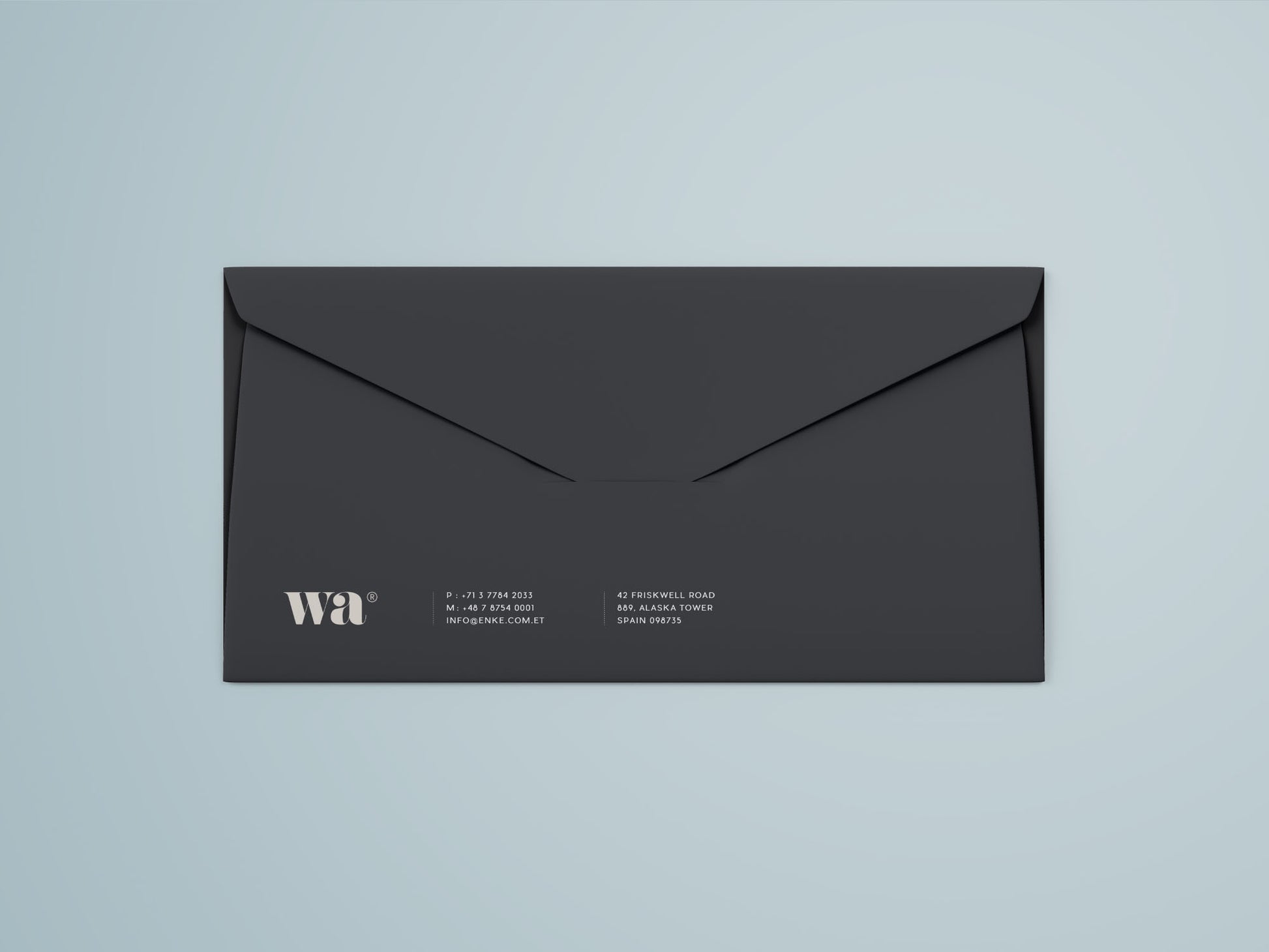 Free Side Seam Envelope Mockup