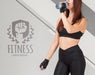 Free Side View Of Fitness Woman Drinking Water For Bottle Psd