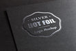 Free Silver Stamping Logo Mockup