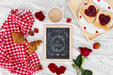 Free Slate Mockup For Valentine Psd