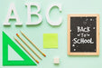 Free Slate Mockup With Back To School Concept Psd