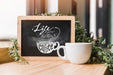 Free Slate Mockup With Coffee Concept Psd