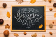 Free Slate Mockup With Halloween Concept Psd