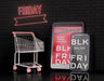 Free Smartphone And Digital Tablet Screens Mockup. Black Friday Concept Psd