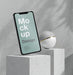 Free Smartphone Mock-Up Presentation With Stone And Metallic Elements Psd