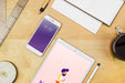 Free Smartphone Mockup With Office Materials On Table Psd