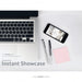 Free Smartphone On White Table Top View Mock Up Psd