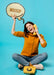 Free Smiley Woman With Chat Bubble And Old Phone Psd