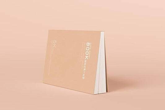 Free Soft Cover Book Mockup Scene Psd