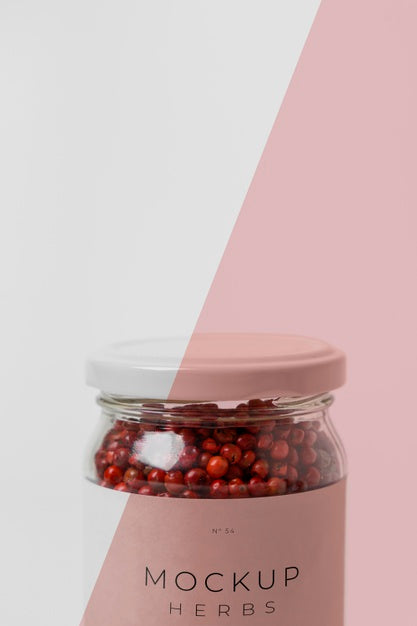 Free Spices With Label Mock-Up Assortment Psd