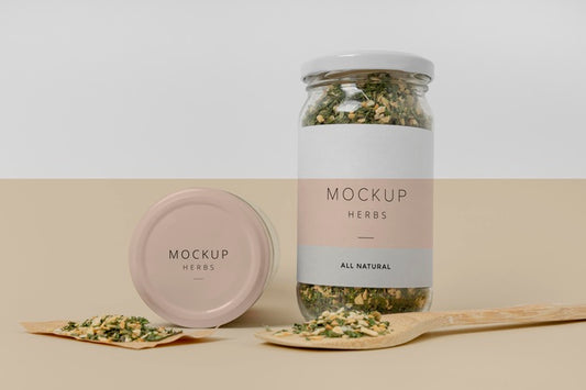 Free Spices With Label Mock-Up Assortment Psd