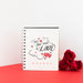 Free Spiral Notebook Mockup With Valentine Concept Psd