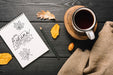 Free Spiral Notepad Mockup With Halloween Concept Psd