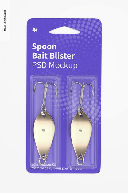 Free Spoon Bait Blister Mockup Psd