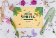 Free Spring Mockup With Card And Shovel Psd