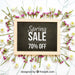 Free Spring Mockup With Slate And Flowers Psd
