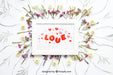 Free Spring Mockup With White Frame Psd