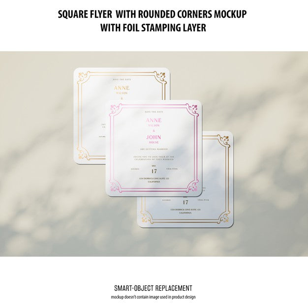 Free Sqaure Flyer Mockup Psd