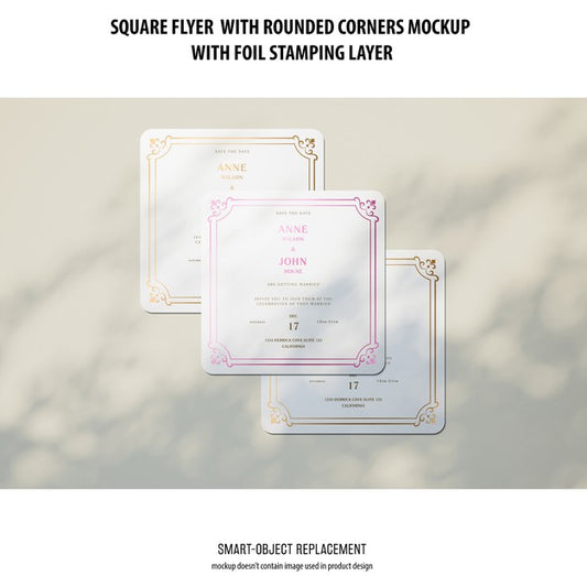 Free Sqaure Flyer Mockup Psd