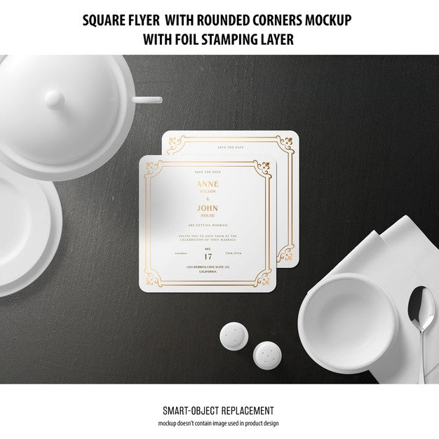 Free Sqaure Flyer Mockup Psd