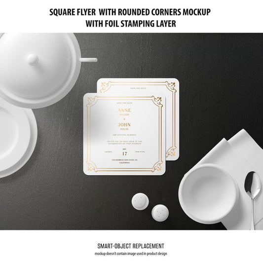 Free Sqaure Flyer Mockup Psd