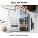 Free Square Book Mockup Psd