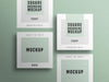 Free Square Business Card Mockup Psd