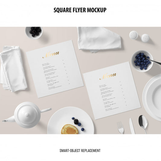 Free Square Flyer Mockup Psd