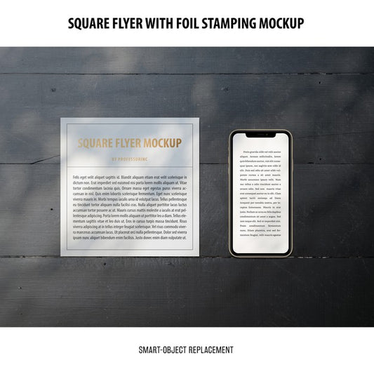 Free Square Flyer Mockup Psd