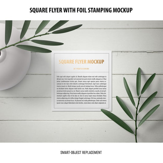 Free Square Flyer Mockup Psd