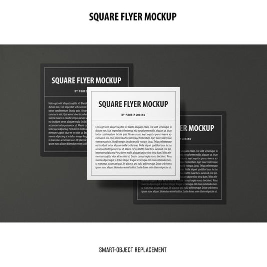 Free Square Flyer Mockup Psd