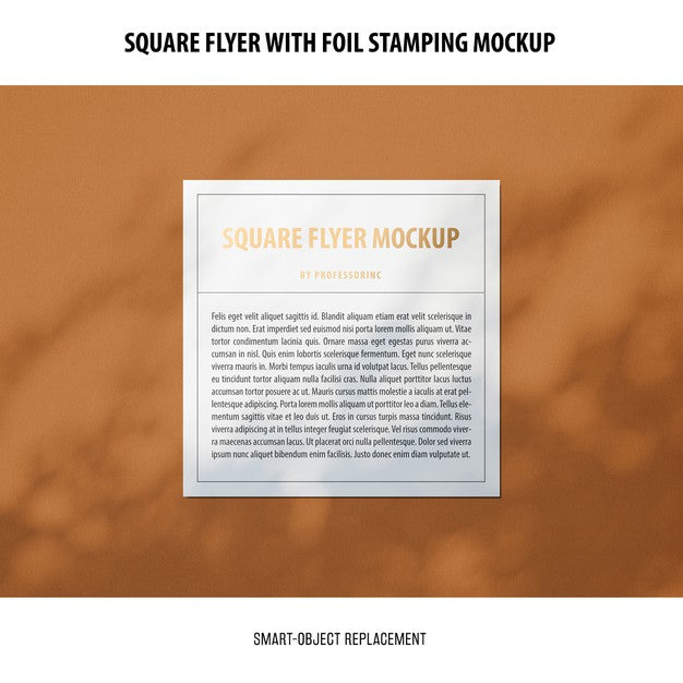 Free Square Flyer Mockup Psd