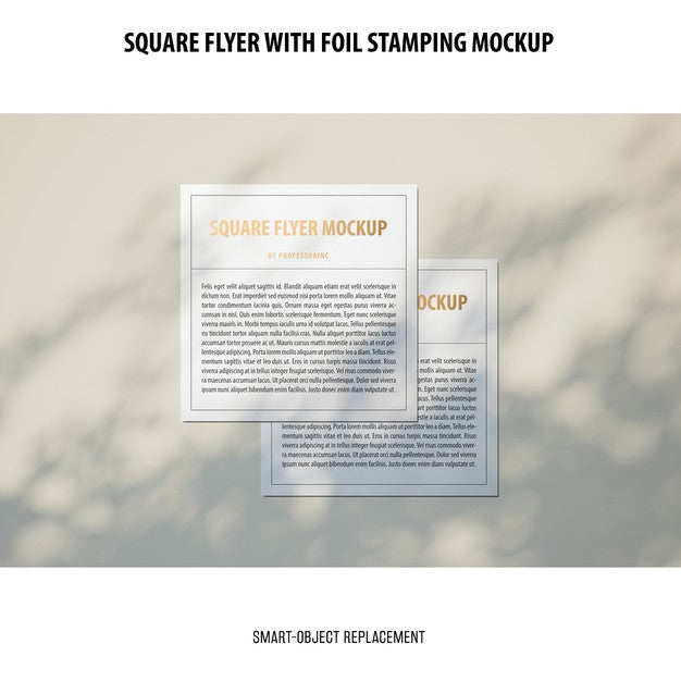 Free Square Flyer Mockup Psd