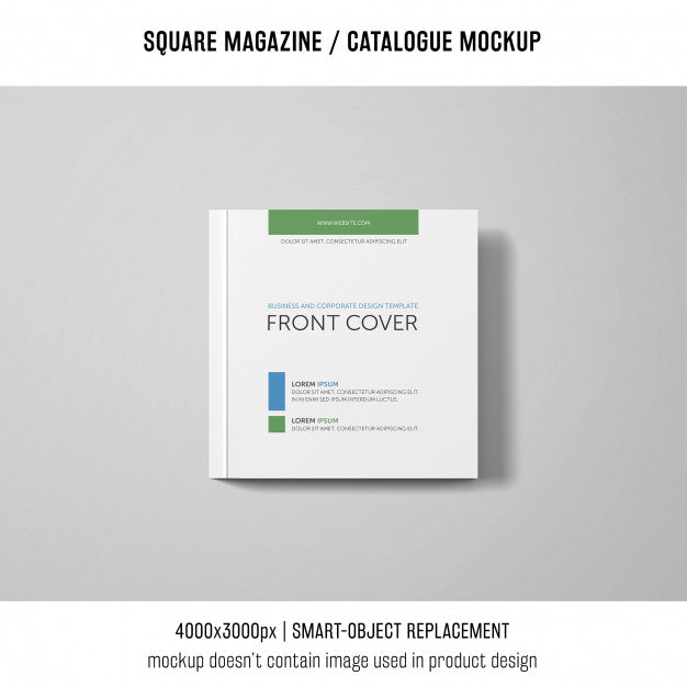 Free Square Magazine Or Catalogue Mockup Psd