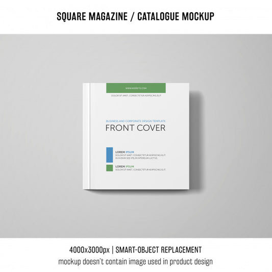 Free Square Magazine Or Catalogue Mockup Psd