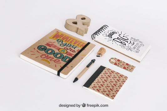 Free Stationery Cardboard Concept Psd
