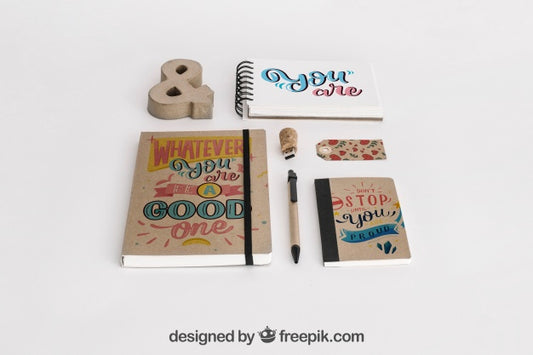Free Stationery Cardboard Concept Psd
