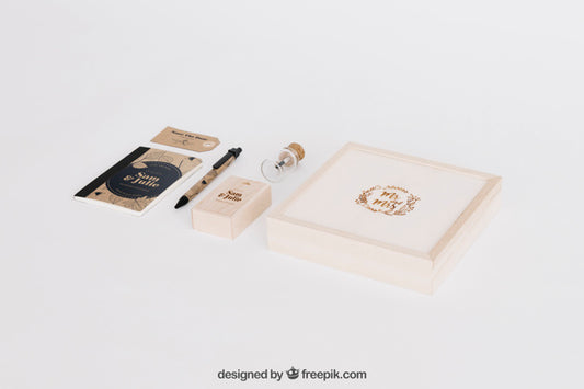 Free Stationery Concept With Office Supplies Psd