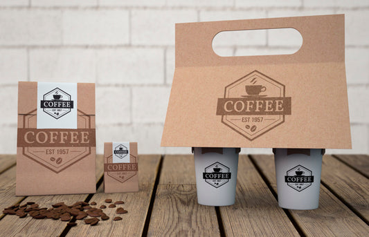 Free Stationery Mockup For Coffee Shop Psd
