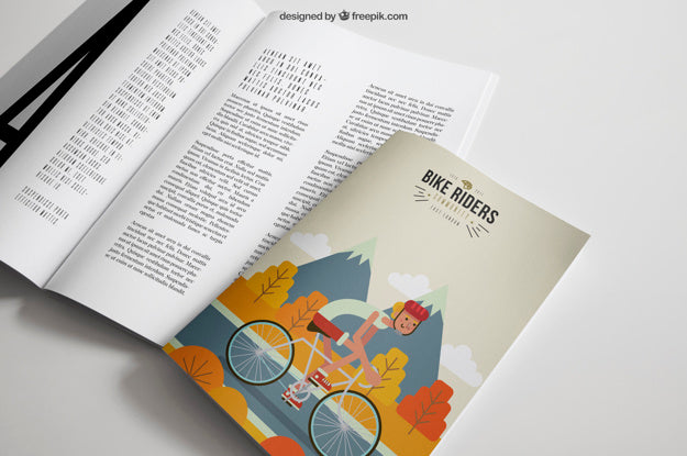 Free Stationery Mockup With Open Bool Psd
