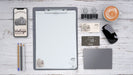 Free Stationery Mockup With Photography Concept And Clipboard Psd