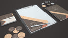 Free Stationery Showcase With Clipboard Psd
