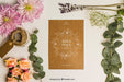Free Stationery Wedding Mockup With Cardboard Psd