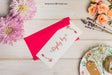 Free Stationery Wedding Mockup With Red Envelope Psd