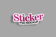 Free Sticker Mockup Psd
