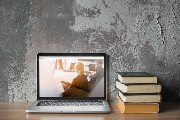 Free Still Life With Laptop Mockup Psd