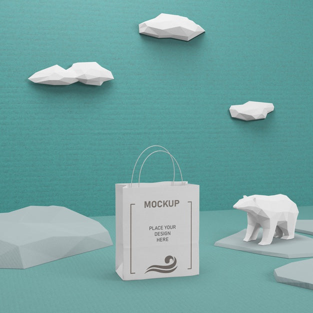 Free Sustainable Paper Bag With Mock-Up Psd