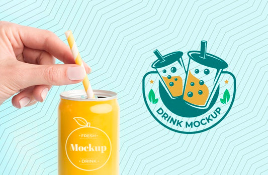 Free Sweet Drink Juice Concept Mock-Up Psd